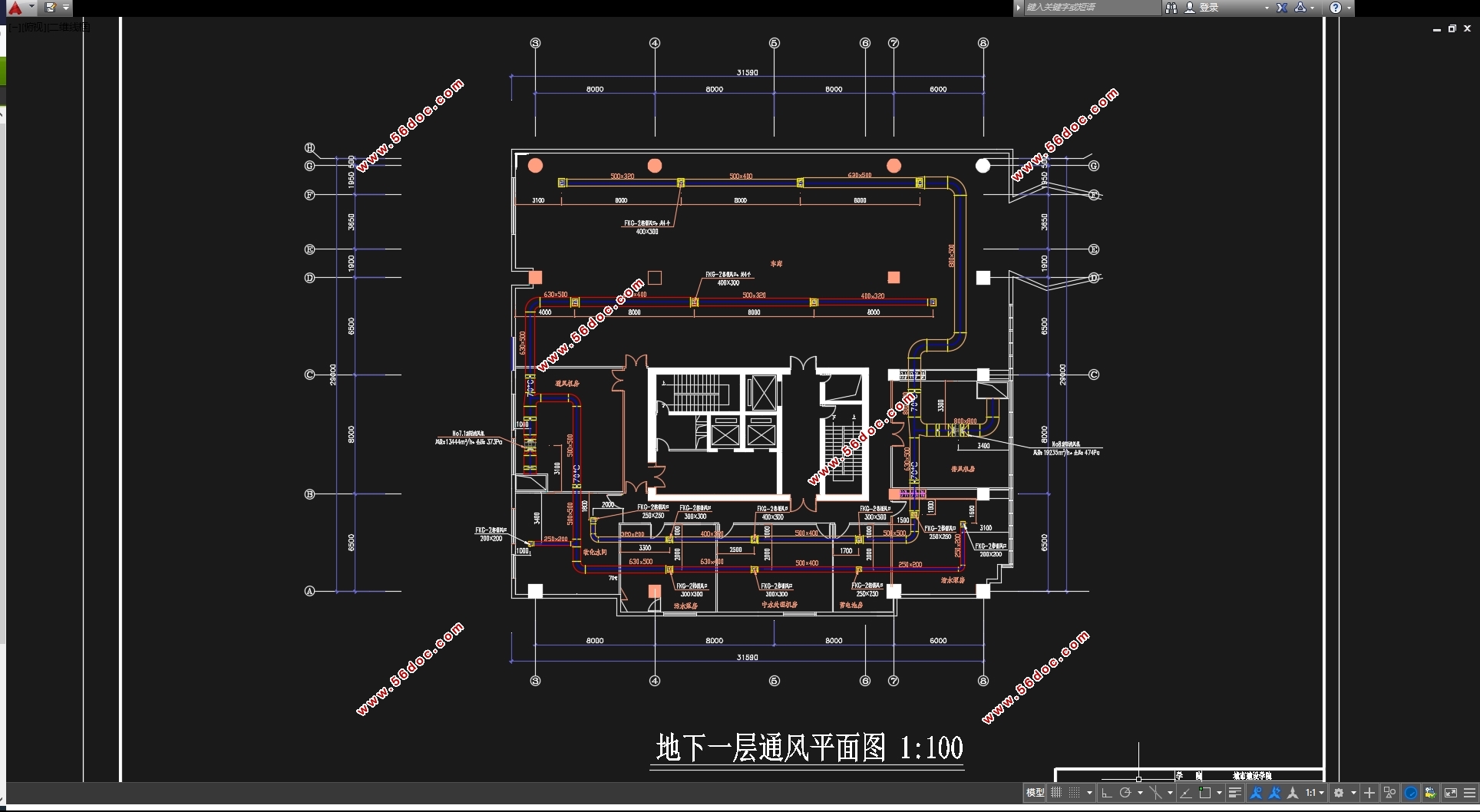 上海地下一层地上11层某饭店空调设计(含CAD图)