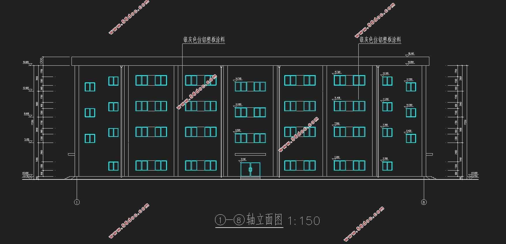 四层3780平米连云港市某学校教学楼设计(含建筑图结构图,施工组织)