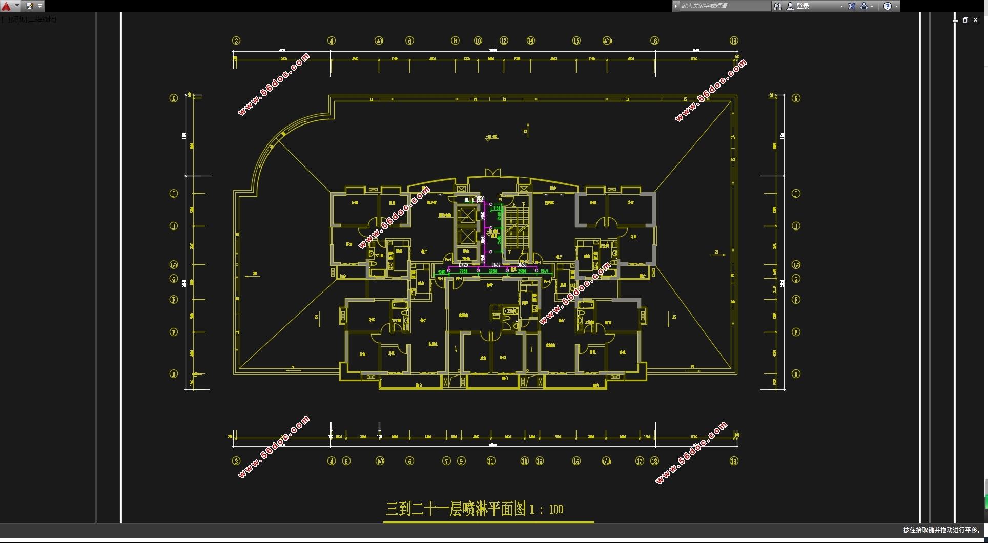 苏州二十一层某商住楼给排水工程设计(含CAD图)