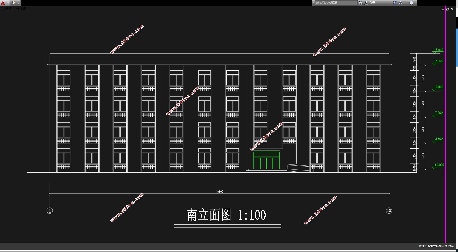 四层3600平米合肥某广场办公楼设计(含建筑图结构图)