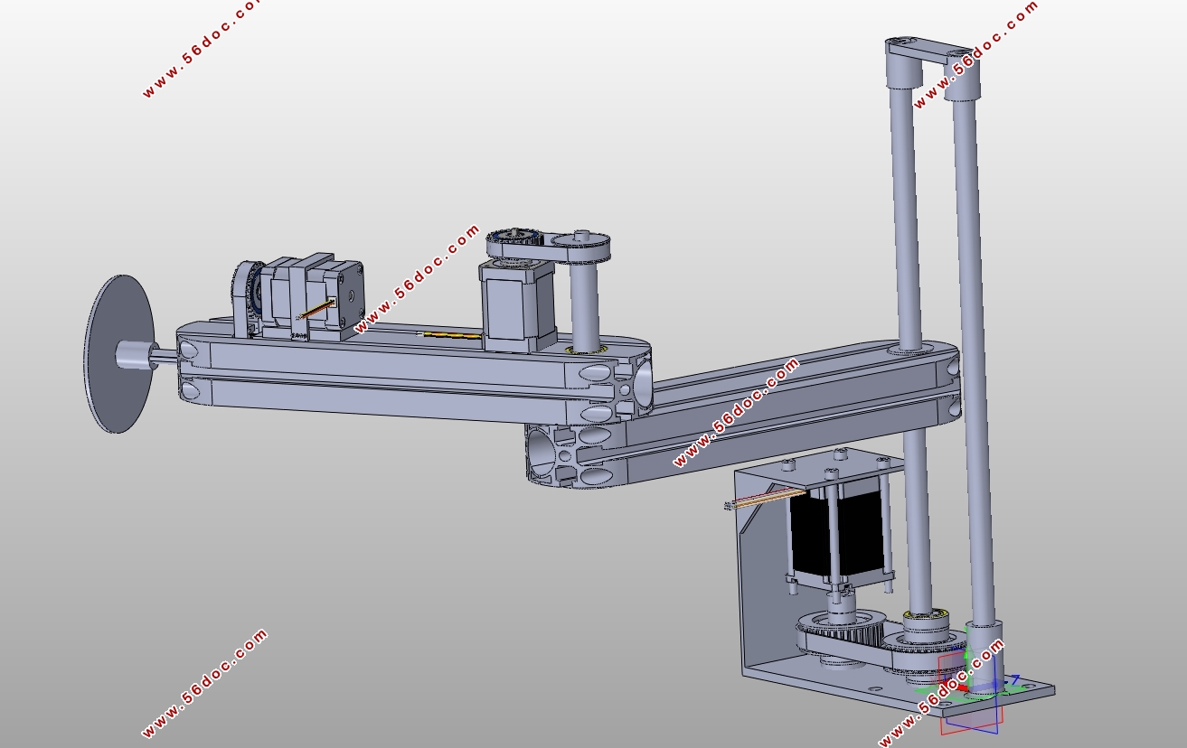 圆弧石材切割机结构设计(含CAD零件图装配图,SolidWorks三维图)