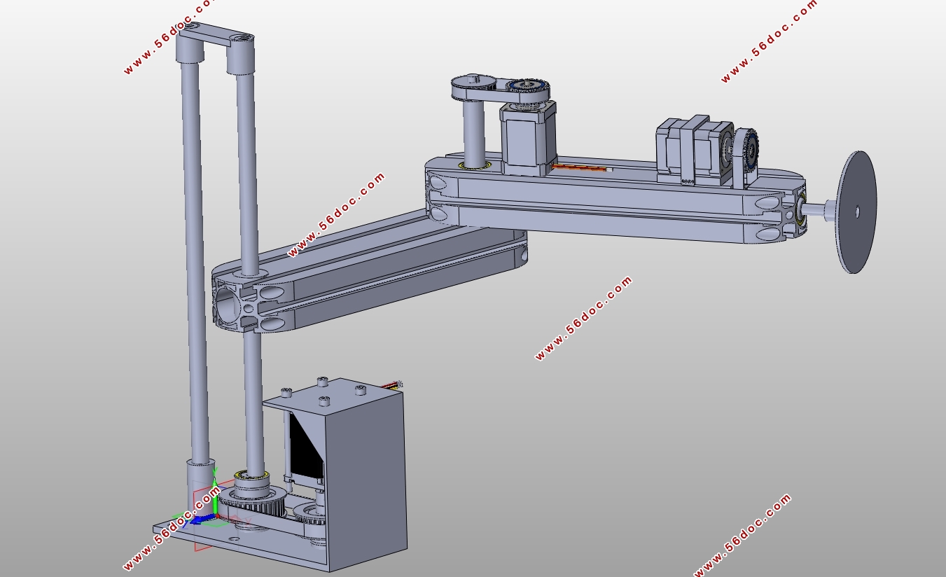 圆弧石材切割机结构设计(含CAD零件图装配图,SolidWorks三维图)