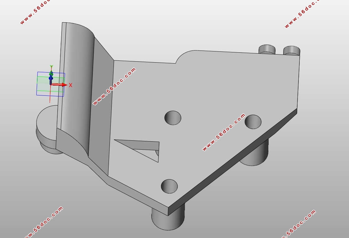 某汽车空调器支架注塑模具结构设计(含CAD零件装配图,SolidWorks三维图)