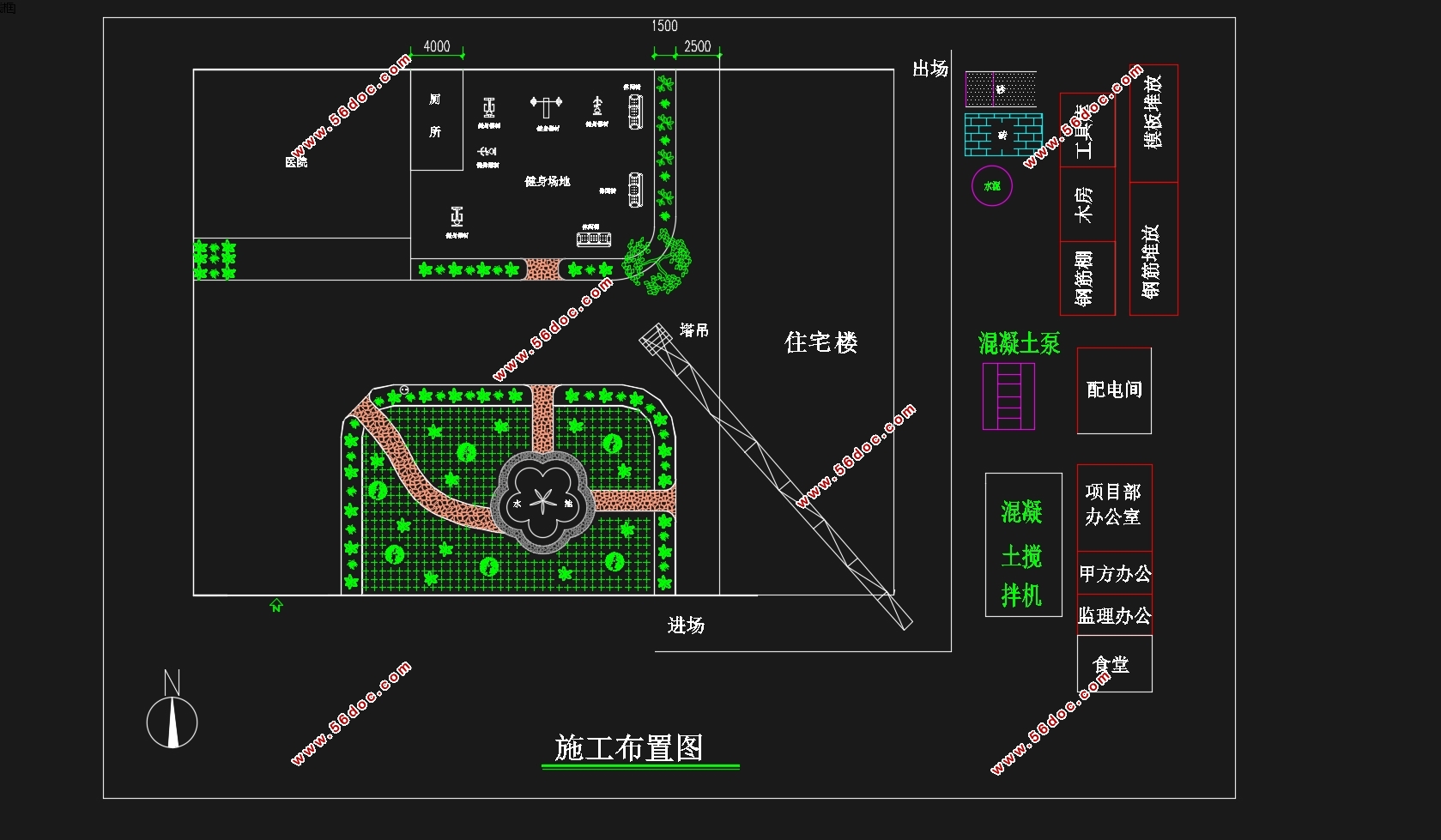 五层4950平米扬州某住宅楼设计(含建筑图结构图,施工组织)