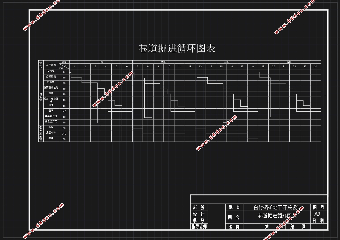 湖北某磷矿地下开采设计(含CAD图)
