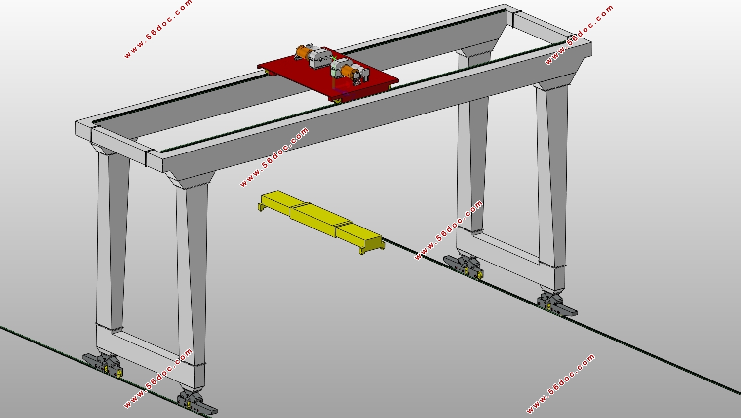 LMQ3535集装箱门式起重机虚拟样机设计(含CAD图,Solidworks三维图)