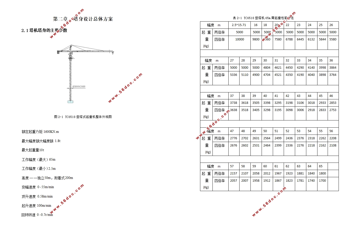 TC6518型塔式起重机塔身设计(含CAD图)