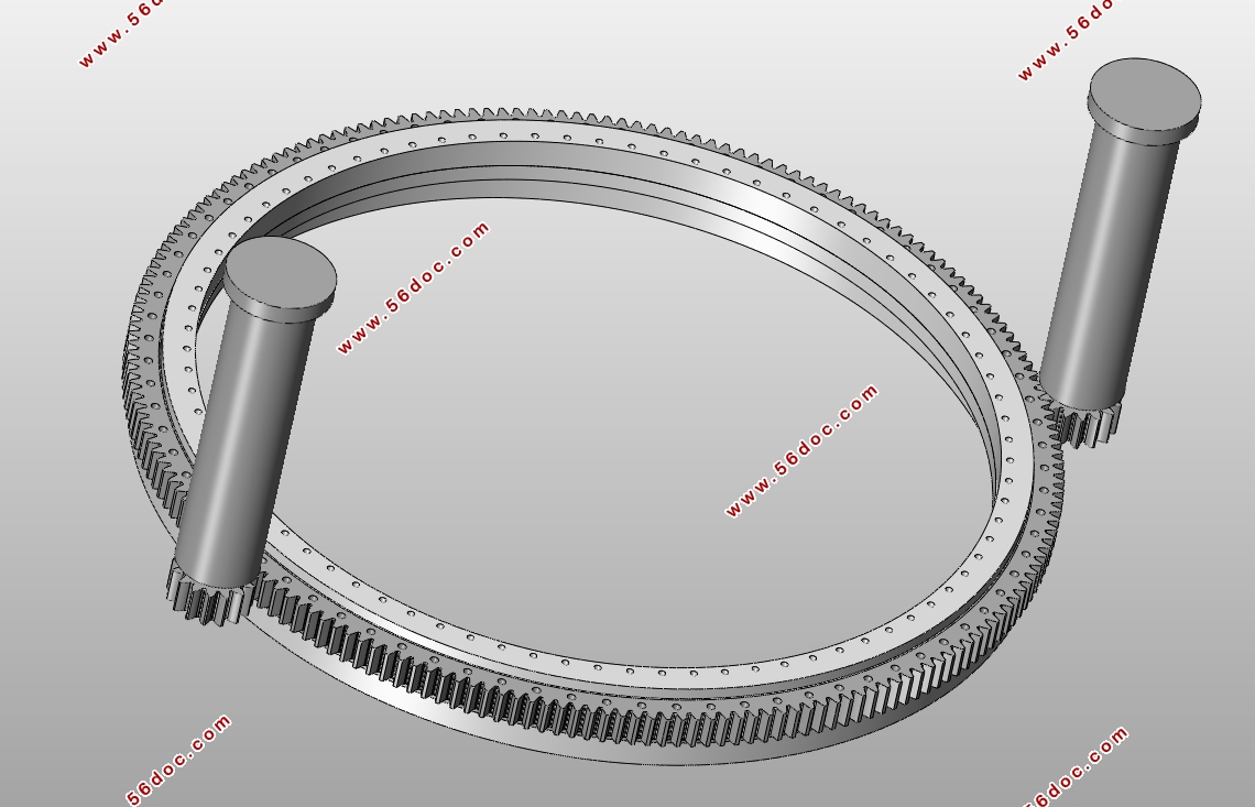 大型港口门座起重机回转支承齿圈轮齿失效分析(含SolidWorks三维)