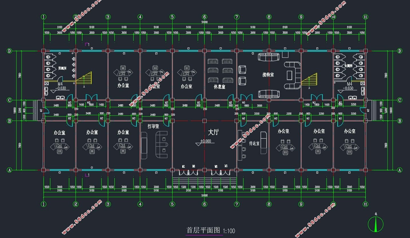 �Ĳ�3856m2ĳ���������ۺϰ칫¥���(�������ṹͼ)