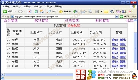 民航售票管理系统的设计与实现(sql)_asp_毕业