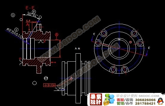 法兰零件机械加工工艺及数控编程_数控_毕业