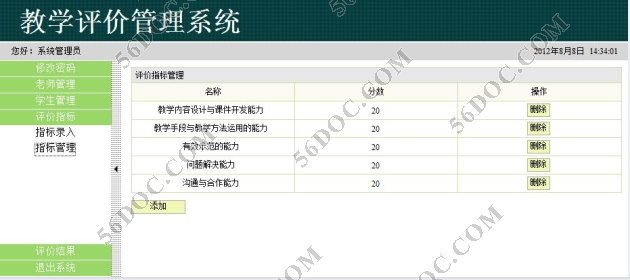 jsp老师教学评价管理系统