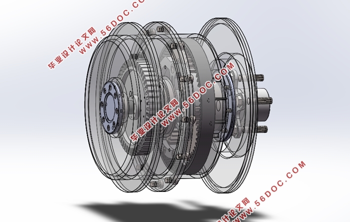 承载400KG电动轮设计(含CAD图,SolidWorks三维图)