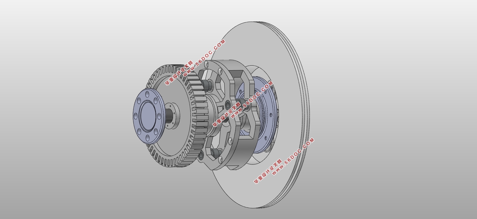 承载400KG电动轮设计(含CAD图,SolidWorks三维图)