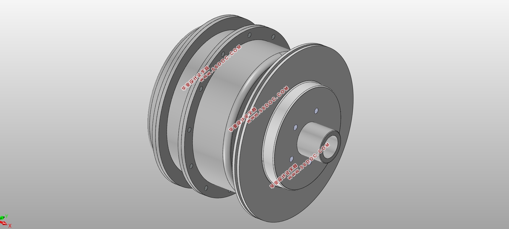 承载400KG电动轮设计(含CAD图,SolidWorks三维图)