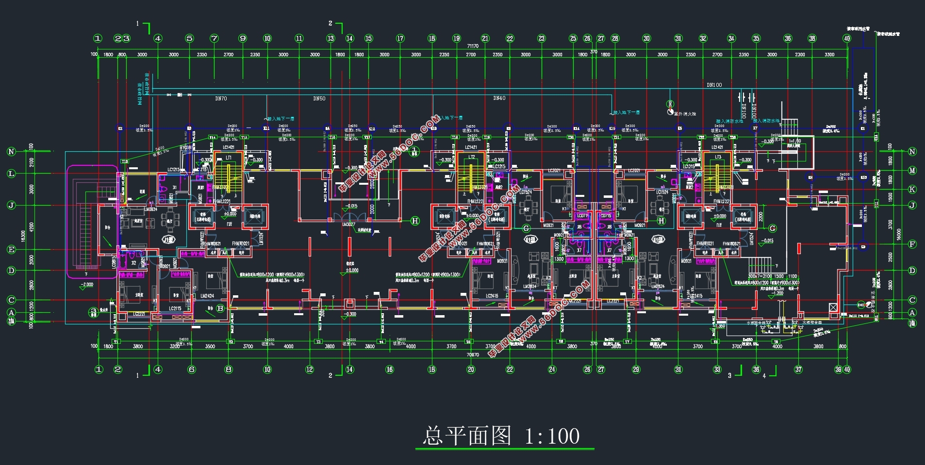 某高层住宅楼建筑给排水设计(附CAD图)