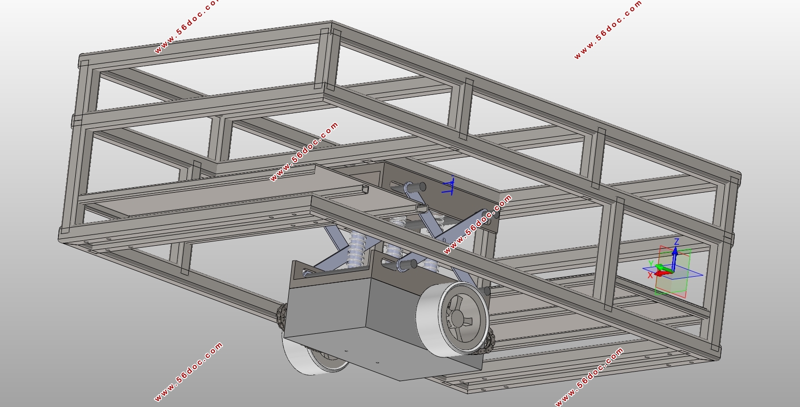 搬运型自导引小车(AGV)设计(含CAD图,SolidWorks三维图)