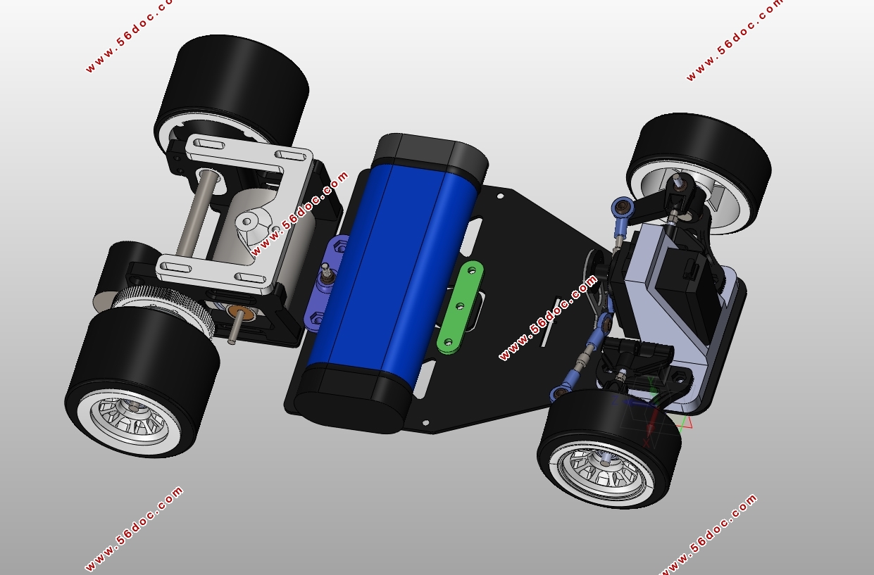异构电动汽车的协同控制研究(含Solidworks三维图)