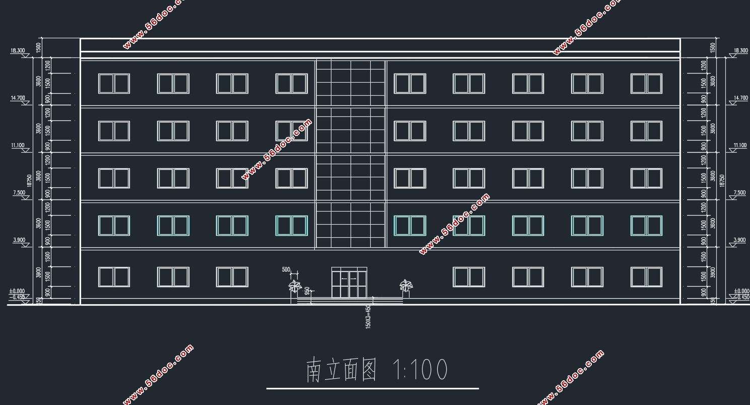 五层3060平米镇江某科技园综合办公楼(含建筑结构图,施工组织设计)